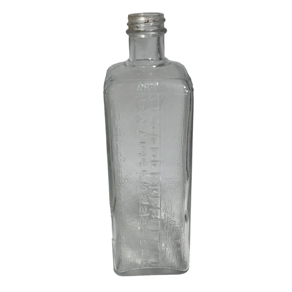 Vtg Dodge Chemical Co Embalming Glass Bottle Clear Embossed Measurements Canada